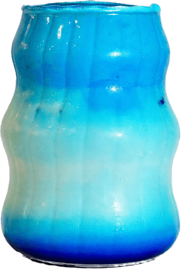 Cold Tokyo Night blue lavender cream drink
